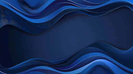 Wall Mural - Abstract blue waves create a dynamic and fluid background with a modern and sophisticated aesthetic.