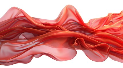 Wall Mural - Abstract Red Fabric Flowing in the Wind