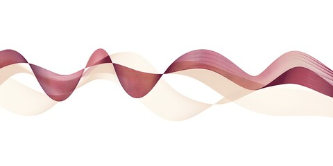 Wall Mural - A simple vector graphic of sound waves, representing the audio channel on your phone or computer.The wave shape is clearly visible and has smooth curves to represent different sounds.