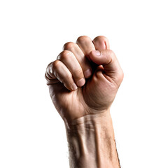 Raised Fist isolated on transparent background