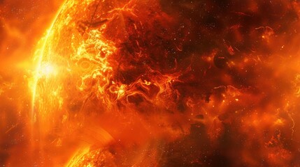 Fiery Cosmic Landscape: A Stellar Inferno