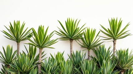 Wall Mural - Green Plants Against White Wall