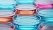 © Chano_1_na - A Close-up Shot of a Flowing cultural petri dishes, flourishing diverse growth colors