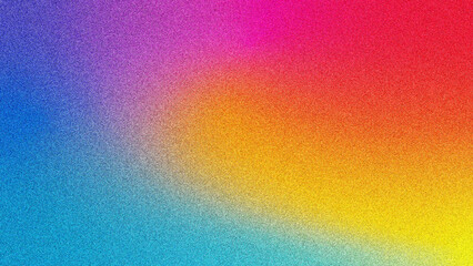 Wall Mural - grainy gradient rainbow Glowing Lines on a grunge Textured Background