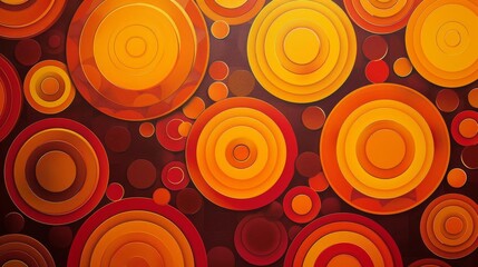 Sticker - An abstract geometric with curve orange tone.