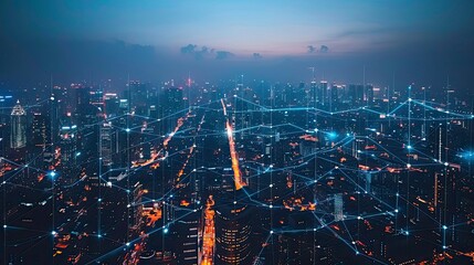 Wall Mural - digital transformation in urban governance, featuring transparent data visualization and citizen eng