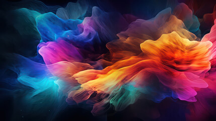 Canvas Print - abstract art unleashed: a modern background bursting with vibrant colors and colorful splashes