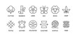 © 4luck - Set of fabric types icon for clothing product materials