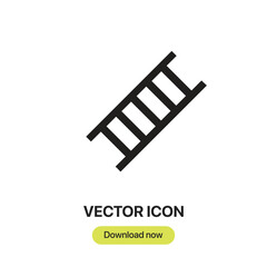 Poster - Ladder icon vector. Linear-style sign for mobile concept and web design. Ladder symbol illustration. Pixel vector graphics - Vector.