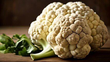 Wall Mural -  Freshly harvested cauliflower heads ready for culinary delight