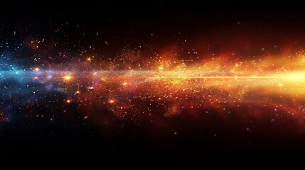 Wall Mural - adding lens flare effects is easy for overlays or screen blending mode. abstract sunburst, digital f