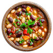 © nsit0108 - Top view of a bowl of colorful mixed bean soup, perfect for healthy meals