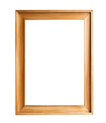 A wooden frame with a white background