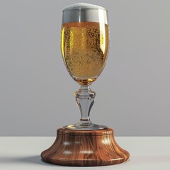 Wall Mural - a glass of beer on a wooden stand