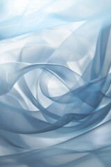 Wall Mural - blue silk background, close-up view of delicate blue fabric folds creating a soft and dreamy texture