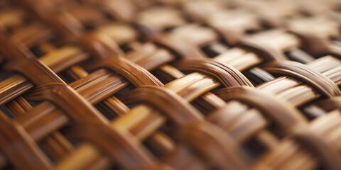 Detailed woven rattan pattern