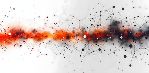 Abstract background, DNA molecule structure, colored molecules. Science or medical banner