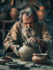 Hand Shaping Clay Pot