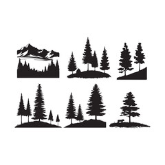 nature silhouette vector style.