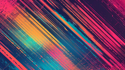 Wall Mural - Vibrant Abstract Color Streaks Background with Glowing Particles