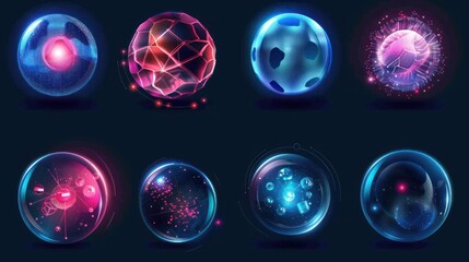 Wall Mural - Abstract  Spheres of Light