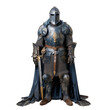 © nsit0108 - Full body portrait of a knight in detailed armor, cape and sword, isolated on a transparent background
