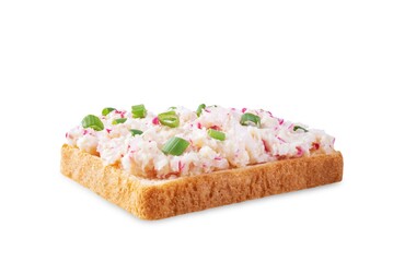 Wall Mural - Radish butter sandwich n a white isolated background