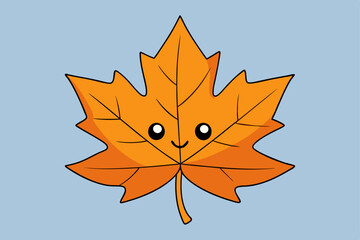 maple leaf vector illustration | cartoon, clipart, line art design. maple leaf vector illustration: 