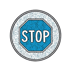 Stop sign illustration design