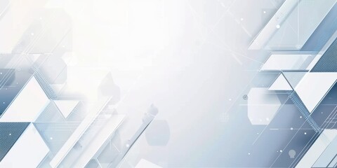 Light blue and white background with geometric shapes, in a high-tech style Generative AI