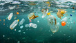 © Kondor83 - Plastic trash submerged in sea water