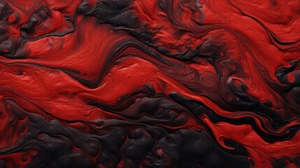 Vibrant Red and Black Abstract Painting Background