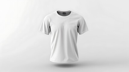 Wall Mural - A blank White 3d ultra realistic t-shirt , shirt sleeve t-shirt , Apparel company concept, good for garment printing business 