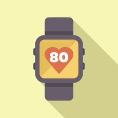 Poster - Smart watch showing heart rate during a fitness workout