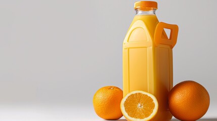 Wall Mural - Carton of orange juice with clipping path