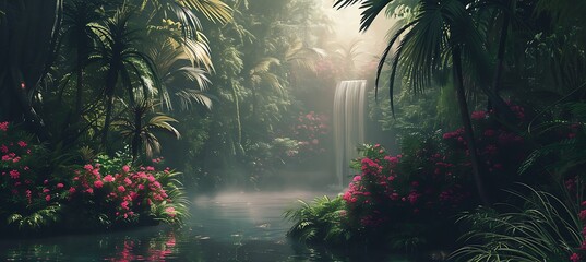 Wall Mural - Jungle Dreams: Tropical Plants and Floral Illustrations