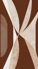 Wall Mural - Abstract background, geometric shapes, soft textures, brown  and white colors