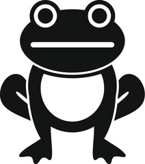 Wall Mural - Simple icon of a frog standing up with its legs apart