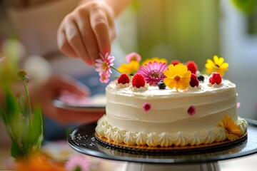 Creative Cake Decorating: Adding Finishing Touches to a Beautifully Baked Cake