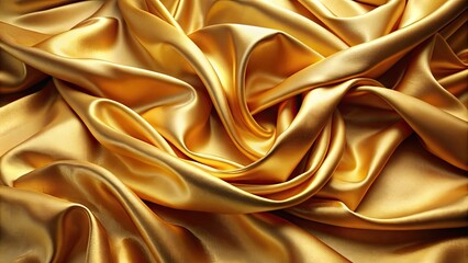 Canvas Print - Luxurious gold silk satin with a smooth texture, gold, silk, satin, abstract, background, luxurious, texture, shiny, elegant, fabric