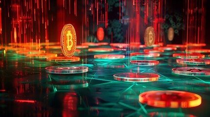 technology bitcoin background