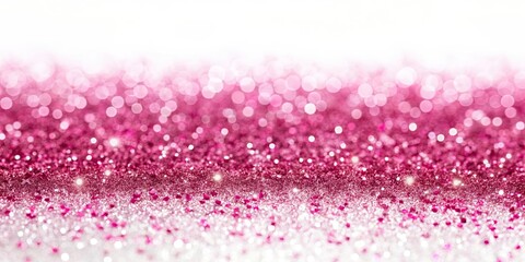 Poster - Pink glitter with sparkling effect on a white background, pink, glitter, sparkle, shiny, vibrant, glamorous, girly