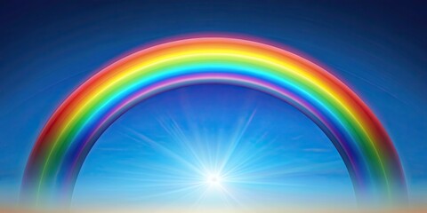 Poster - Rainbow in natural colors isolated on background, rainbow, colorful, spectrum, vibrant, natural, isolated,background, weather