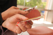 © Towfiqu Barbhuiya  - women hand holding credit card and using smart phone shopping online