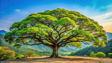 Wall Mural - Majestic tree species found in southern Korea, nature, forest, South Korea, foliage, green, environment, outdoors, exotic