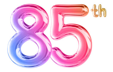 Wall Mural - 85th Anniversary Gradient Number 3D