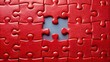 © Sujid - Red puzzle with missing piece , puzzle, red, missing, solution, challenge, completion, strategy, game, jigsaw, problem
