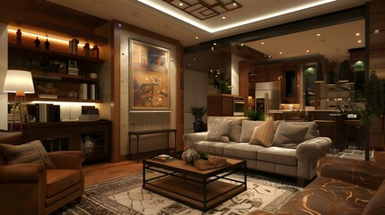 Wall Mural - Modern living room interior design