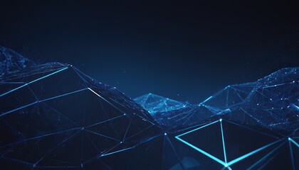 Abstract digital background Big data visualization Network connection structure Science background 3D rendering