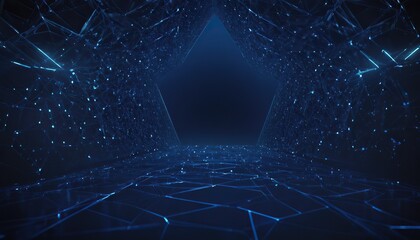 Abstract digital background Big data visualization Network connection structure Science background 3D rendering